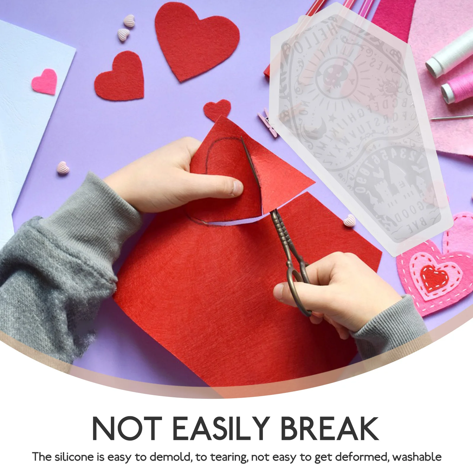 

Силиконовая форма для хранения гроба, креативная форма для ювелирных изделий из смолы «сделай сам», брелки, прочный многоразовый орнамент для Хэллоуина