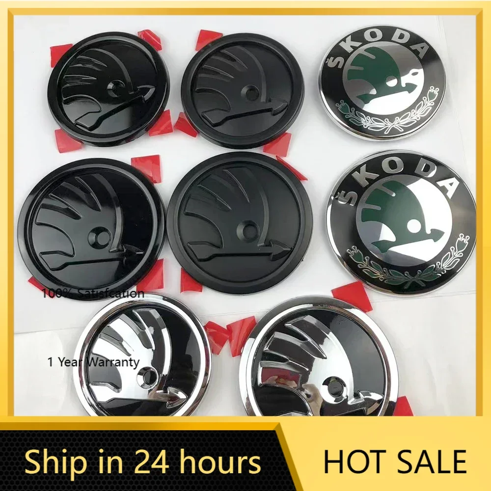 

Автомобильная наклейка 2026 Горячая 2 шт. 80 мм 90 мм Эмблема для Skoda Fabia 1 2 Octavia a7 RS Superb Rapid Yeti Karoq Vision Автомобильная голова спереди и сзади