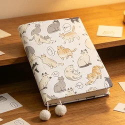A5 A6 Cartoon Little Flower Cat Notebook Cover Planner Case Cover Protective Shell Journal Cover Protector Office Stationery