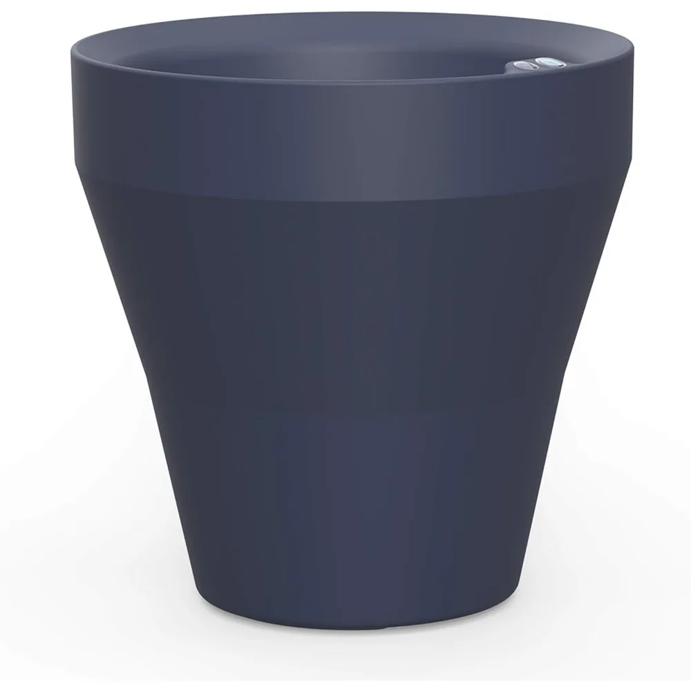 

Garden Rim TruDrop Planter, Self-Watering Plant Pot, 18-Inch (Midnight)