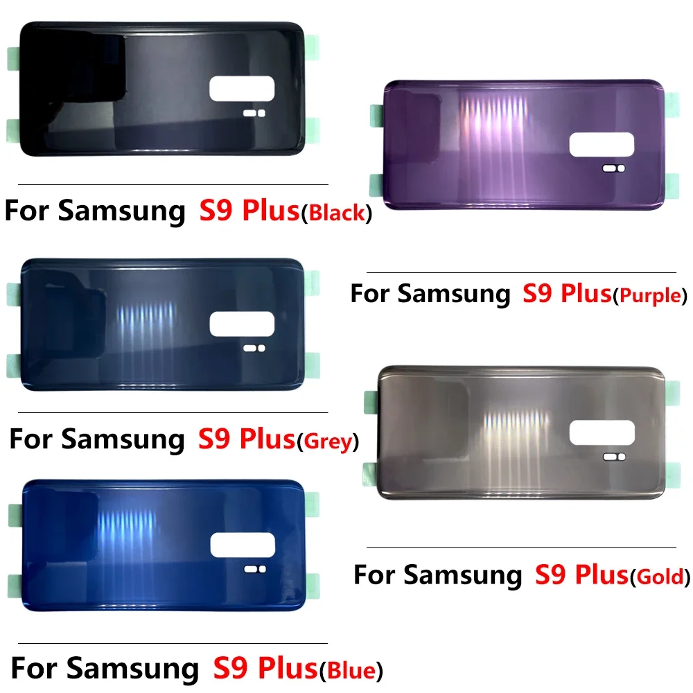 NEW Battery Back Cover For Samsung S9 G960 / S9 Plus G965 SM-G965F Glass Rear Door Housing Case Cover Replacement Repair Parts