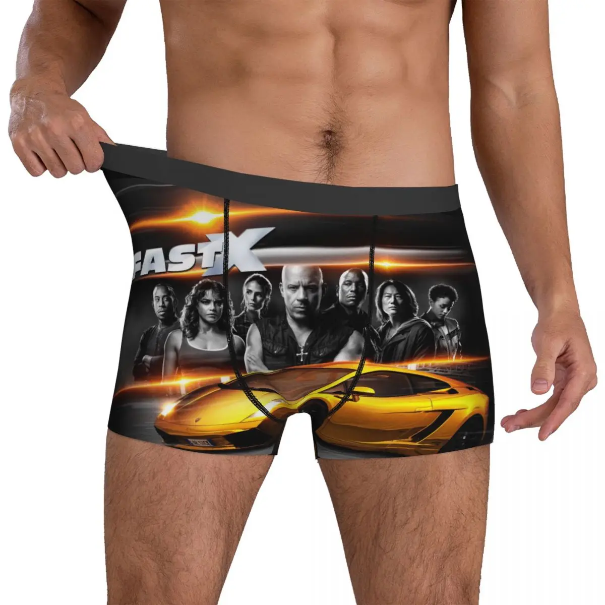 

Шорты Fast And Furious Fast X, нижнее белье, Лидер продаж, мужские забавные боксеры с принтом, трусики большого размера