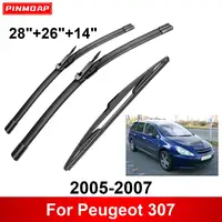 1/2/3/4/6 Uds limpiaparabrisas de coche para Peugeot 307 2005-2007 limpiaparabrisas delanteros y traseros cepillos accesorios para automóviles 2005 2006 2007