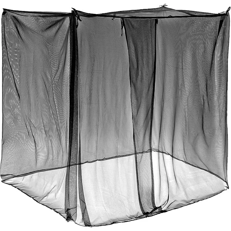 

4-угловая прямоугольная сетка для кровати с балдахином — москитные сетчатые шторы для кемпинга, дома, улицы и путешествий, защита от насекомых