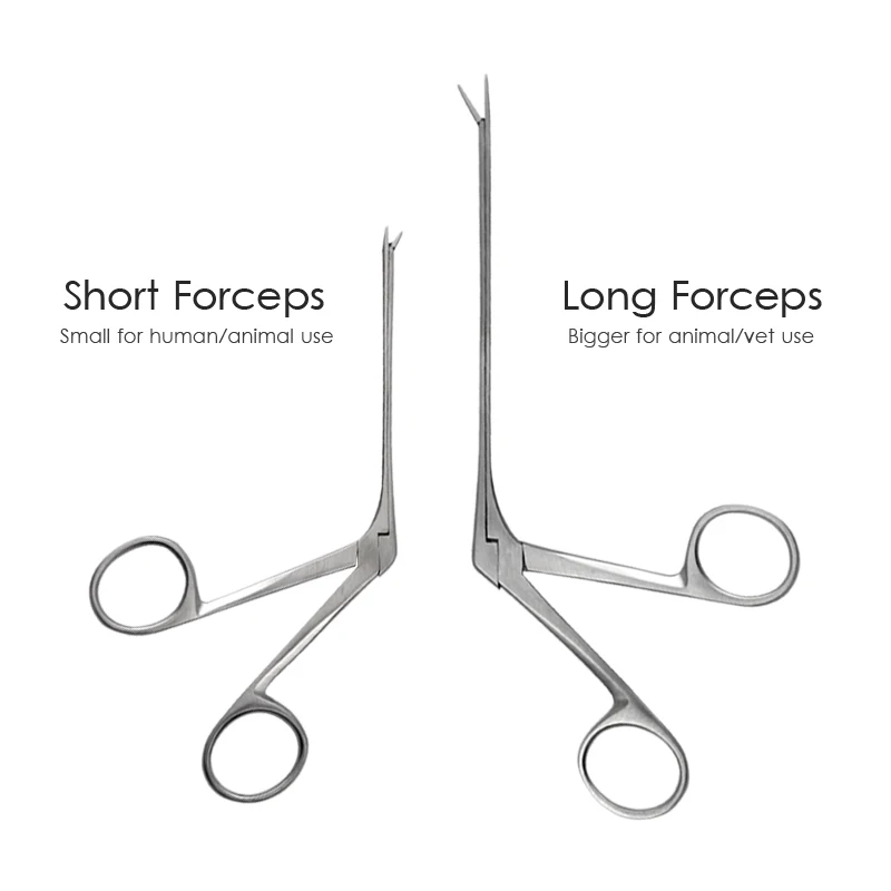 Ear Nose Wax Cleaner Pliers Picker Endoscope Earwax Remover Micro Alligator Crocodile Vet Forceps Tweezers Otoscope Tool B1