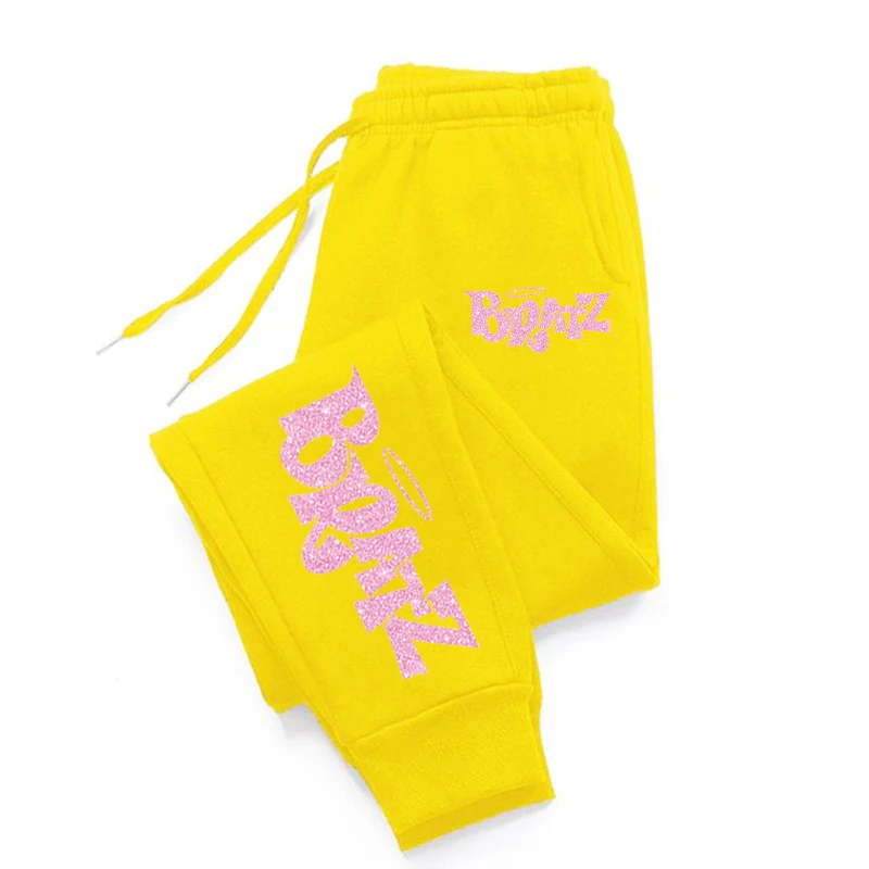 Pantaloni da jogging con stampa di lettere rosa autunno/inverno 2025 - Pantaloni sportivi larghi casual classici retrò per uomo e donna