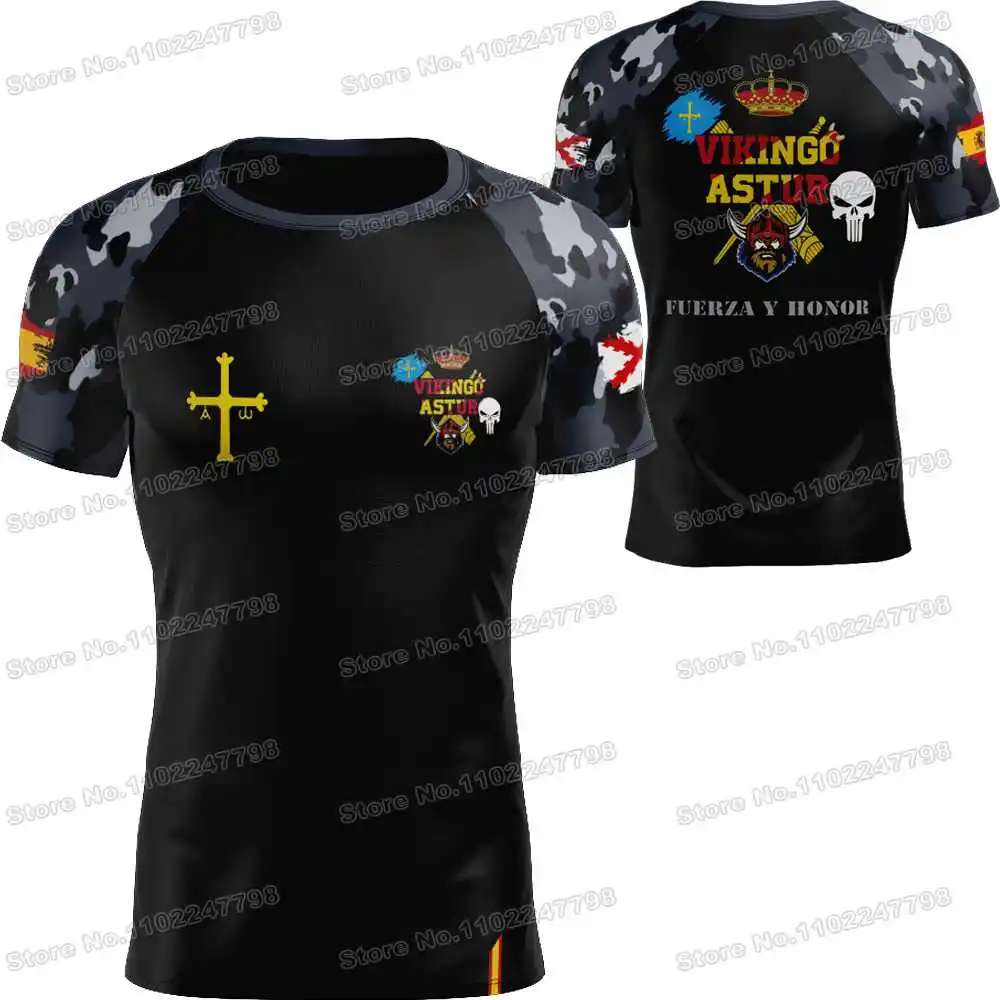 2023 Spanish Vikingo Astur T Shirt Spain Civil guard Outdoor Tech Shirt MTB Clothing Training Tops Fitness Jersey Running Hiking