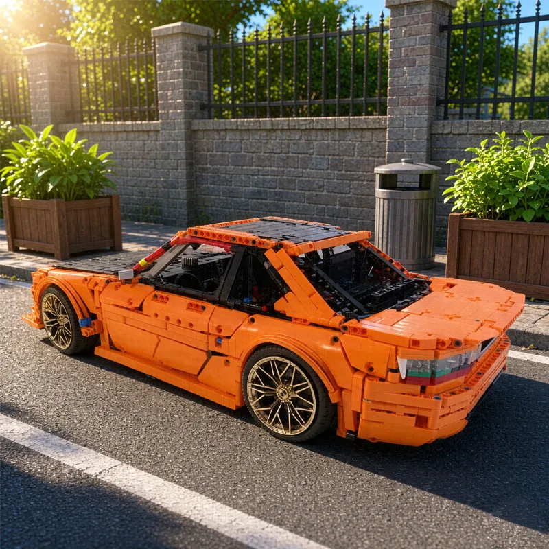 MOC-115952 Brandneues Super-Rennauto in Orange, 2434 Teile Erwachsenen-Modellbausatz, Geburtstagsgeschenk Konstruktionsmodell Puzzle-Spielzeug.