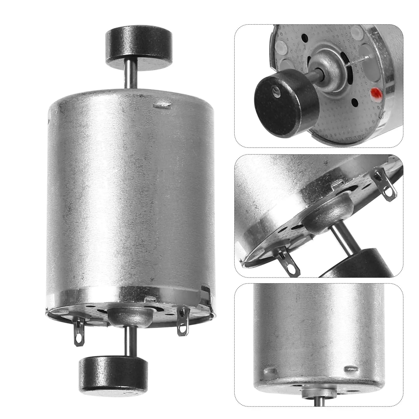 

2 Pcs Copper DC Vibration Motor Low Power Double Shaft Easy Install Electric Massagers Projects Dual Head Stable Performance