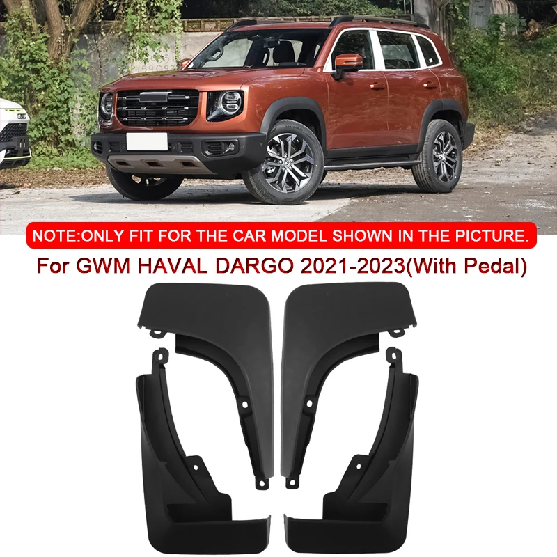 

For GWM HAVAL DARGO 2021-2023 Car Styling ABS Car Mud Flaps Splash Guard Mudguards MudFlaps Front Rear Fender Auto Accessories