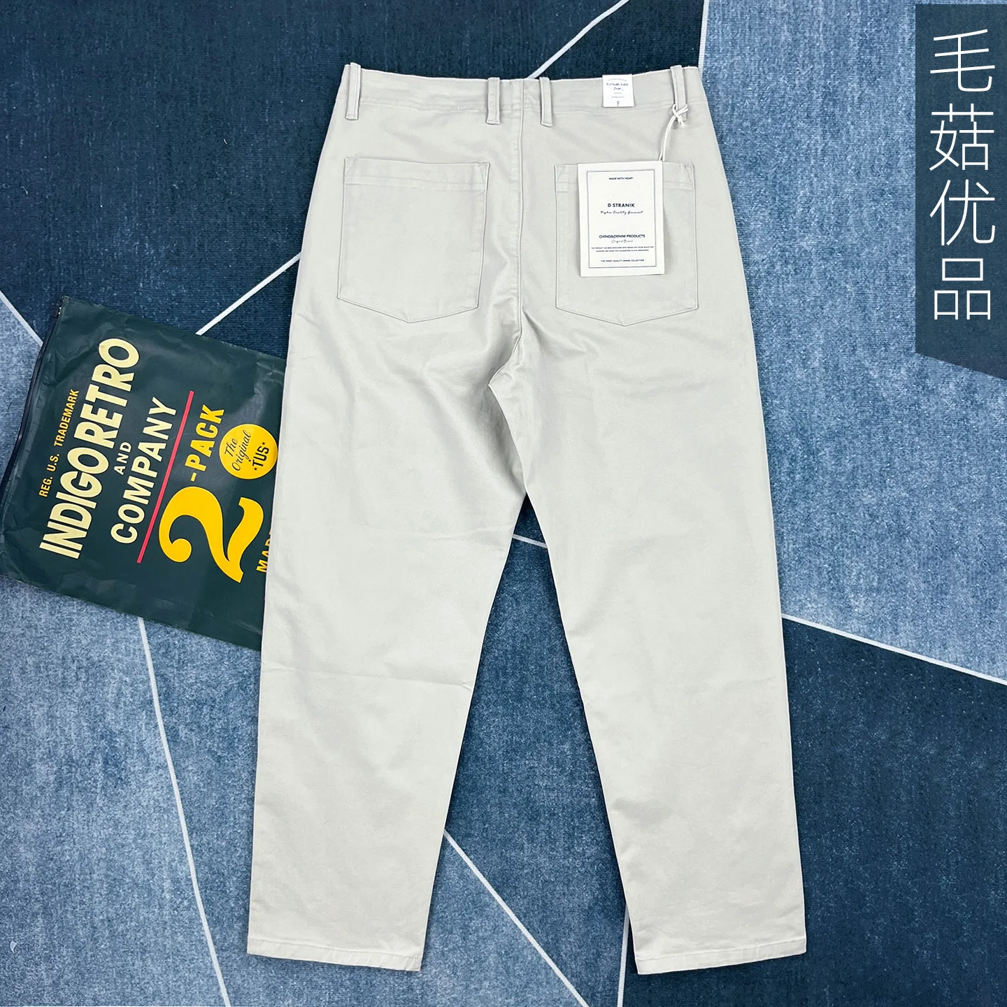 

97% Cotton Premium Workwear Pants - Men's Heavyweight Straight-Leg Washed Stretch Trousers American Vintage Fall Autumn Chino