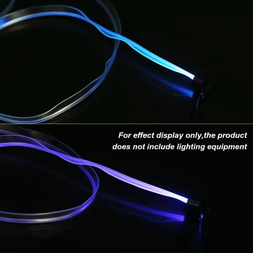 2.5mm Car Interior Ambient LED Light Strip Car Decorative LED Fiber Optic Neon Wire Strip Light Guide Extension Accessories