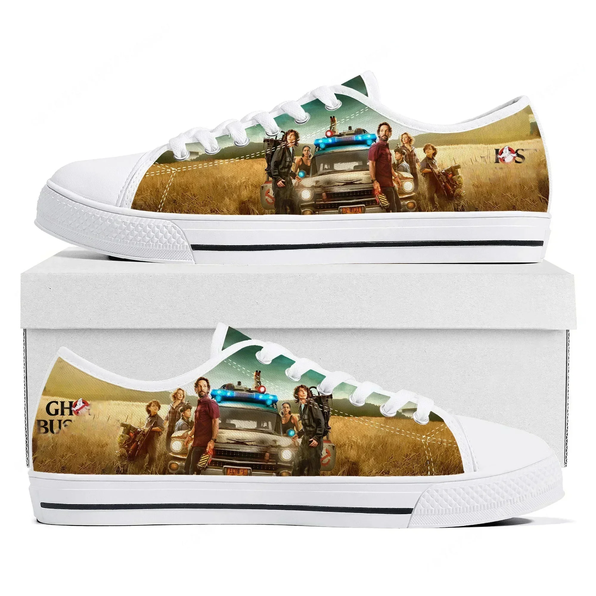 G-Ghostbusters classic movie Low Top Sneakers Mens Womens Teenager Canvas Sneaker Casual Custom Made Shoes Customize DIY Shoe