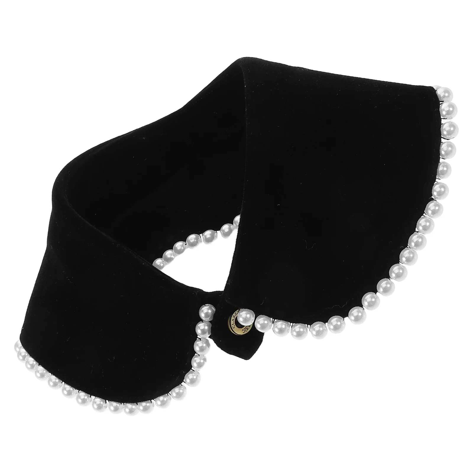 

Flocked Detachable Collar Pearl Decorative Inserts Women Sweaters Dresses Blouses Fashion Elegant Design Occasions