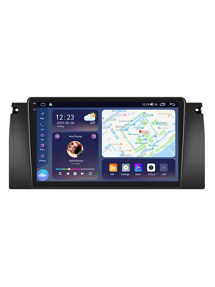 Podofo voor BMW E39 1999-2005 Draadloze CarPlay voor Apple Android Auto autoradio GPS FM WiFi BT Multimedia Stereo DSP EQ - afbeelding 2