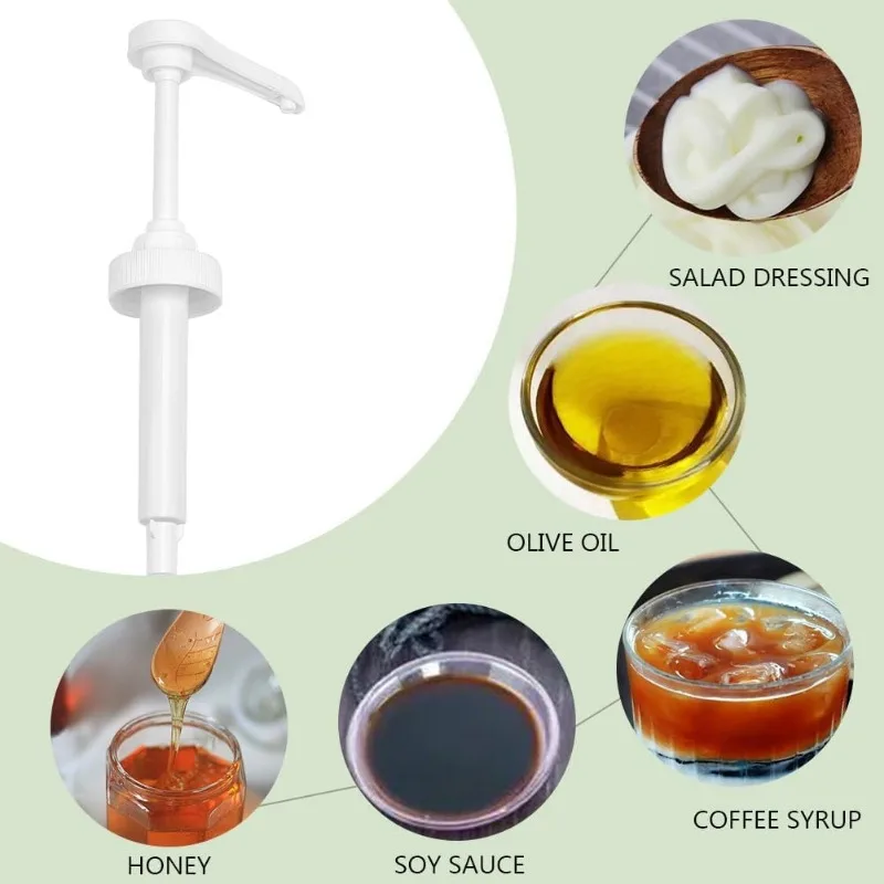 5 Pcs Plastic Dispensing Pumps White Pump Bottle Dispenser Gallon Pump Dispenser Leak Proof Dispensing Pumps Syrup Pumps Pump