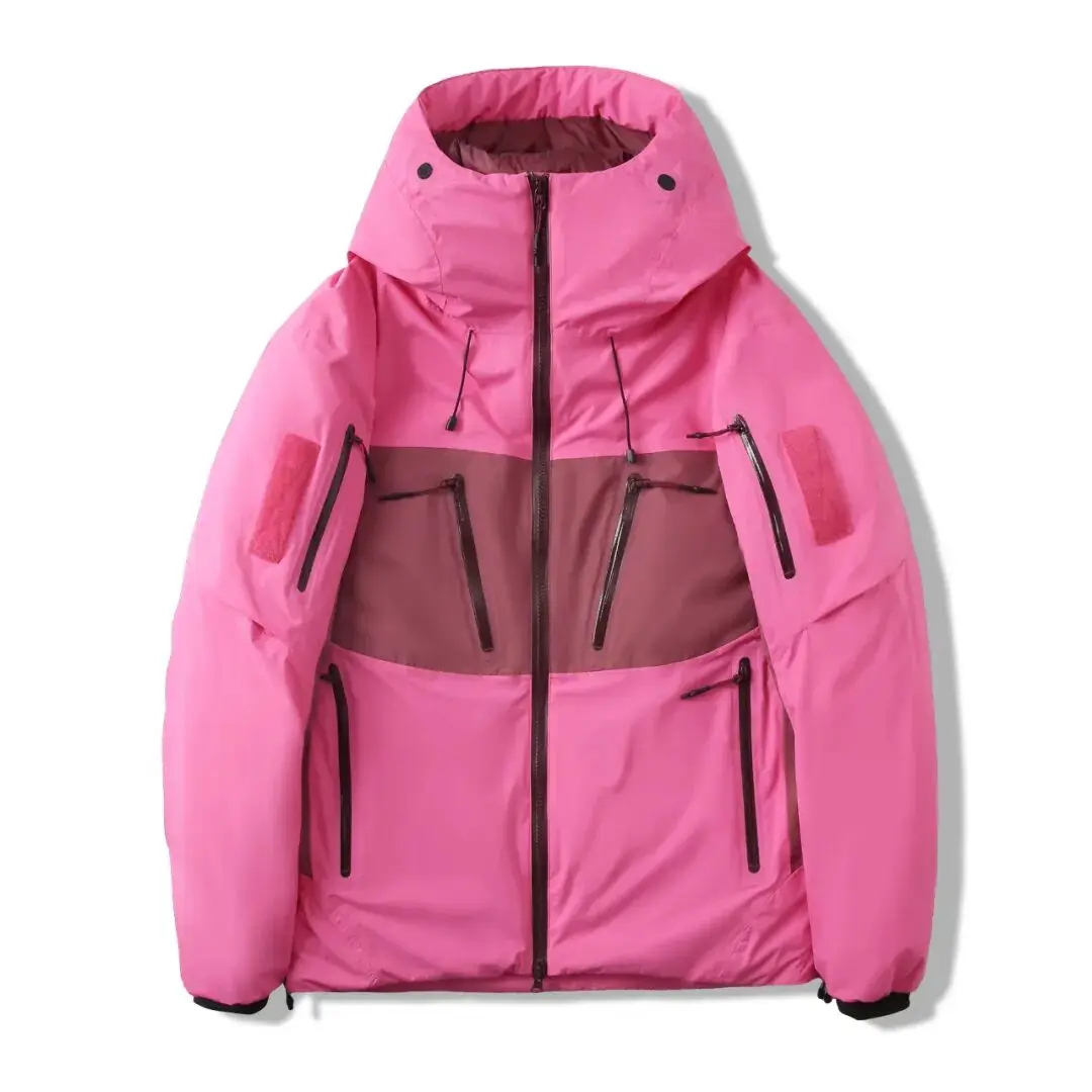 Jaqueta de Inverno Impermeável e Respirável para Homens e Mulheres, Anti-Frio, Quente, com Capuz e Zíper, Tecido de Nylon Ref...