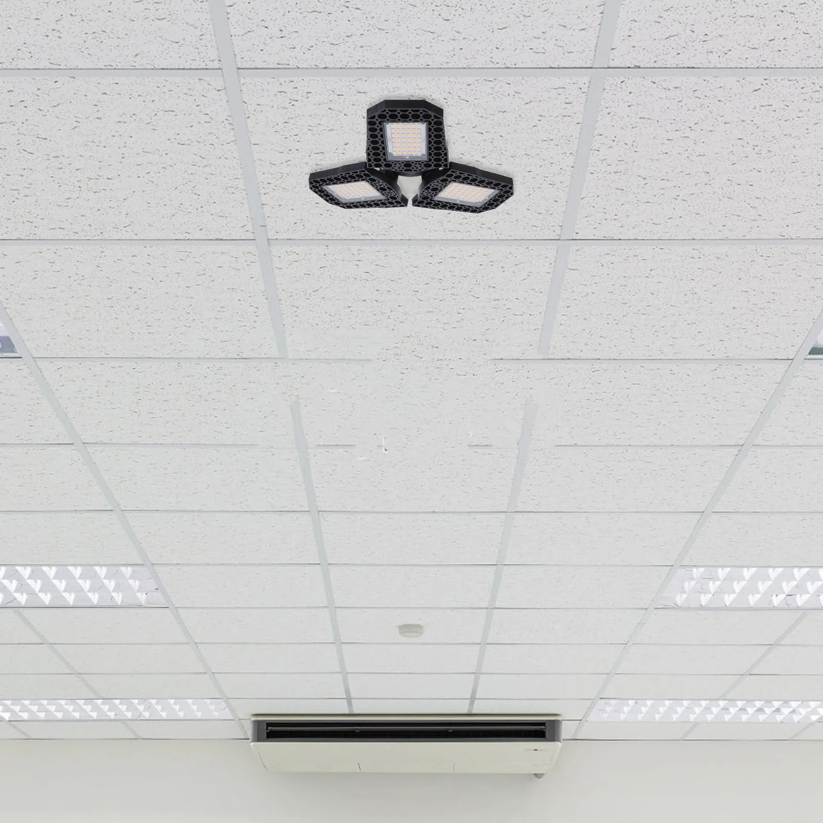 Foldable Led Garage Light Door Bulbs Deformable Ceiling Folding Bright Directable