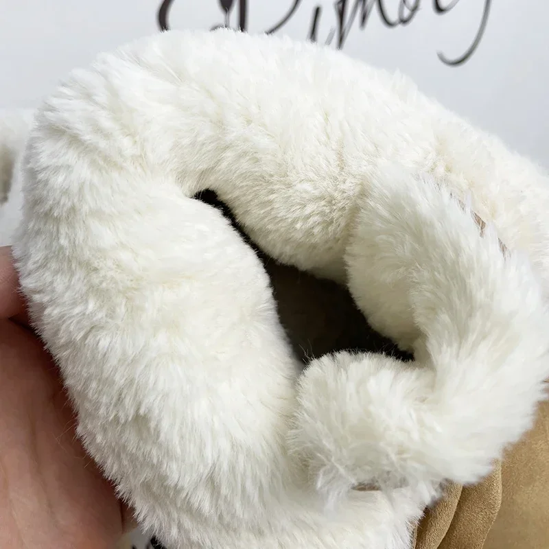 2025 New Winter Fur Snow Boots Women Luxury Thicken Plush Cotton Padded Shoes Woman Platform Lightweight Ankle Boots Botas Mujer image 2