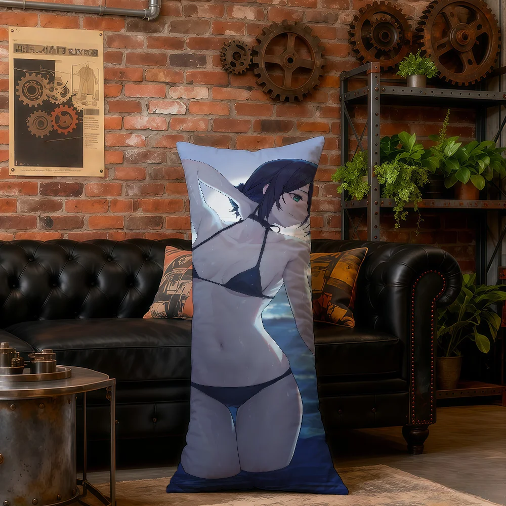 C-Chainsaw Man R-Reze Arc Reze Anime Cushion Cover Super Long Body 51x137CM Pillow Case Sofa Decoration Comfortable Bedding