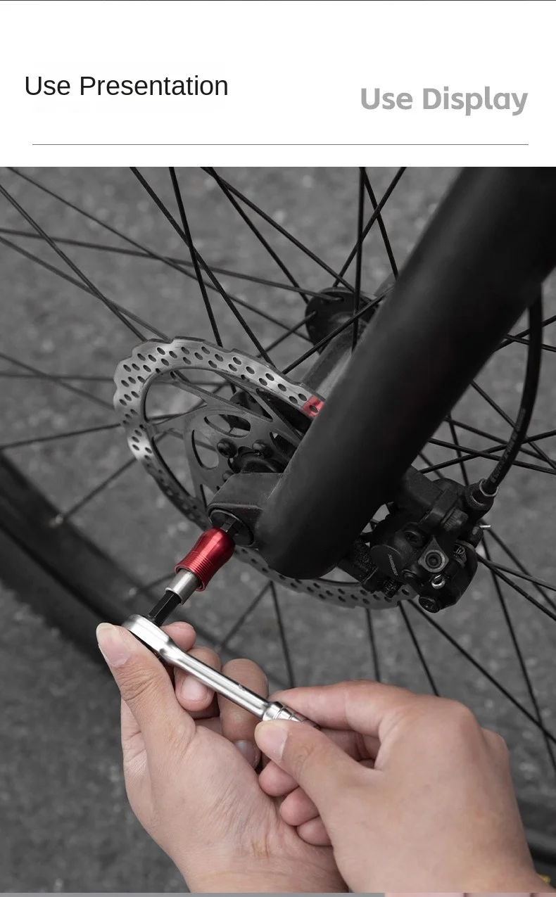 TOSUOD Multifunktionales Fahrrad-Reparaturwerkzeug für Mountainbikes und Straßenräder, Kombinations-Ratschenschlüssel für Auto und Fahrrad – Detail 12