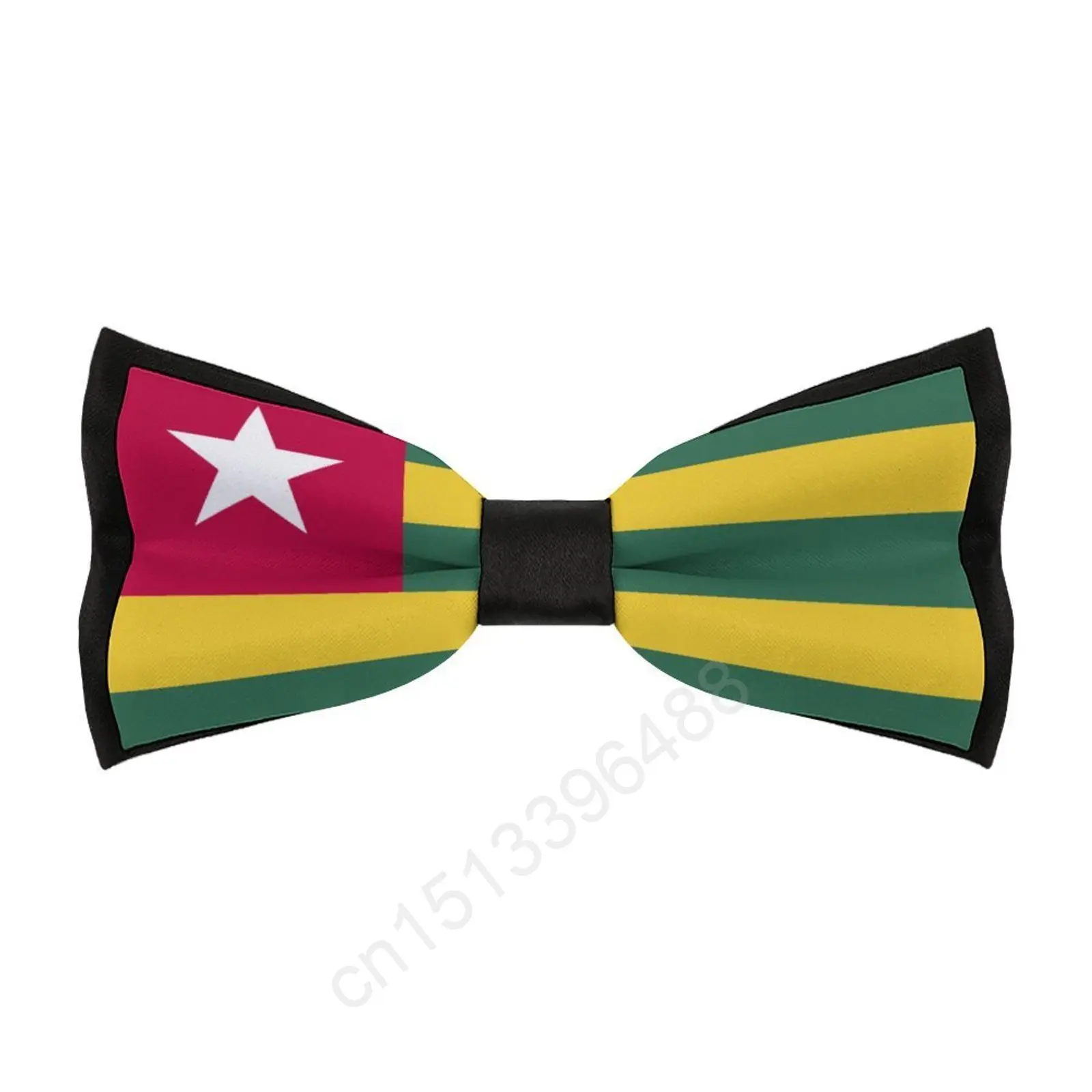 New Polyester Togo Flag Bowtie for Men Fashion Casual Men's Bow Ties Cravat Neckwear For Wedding Party Suits Tie