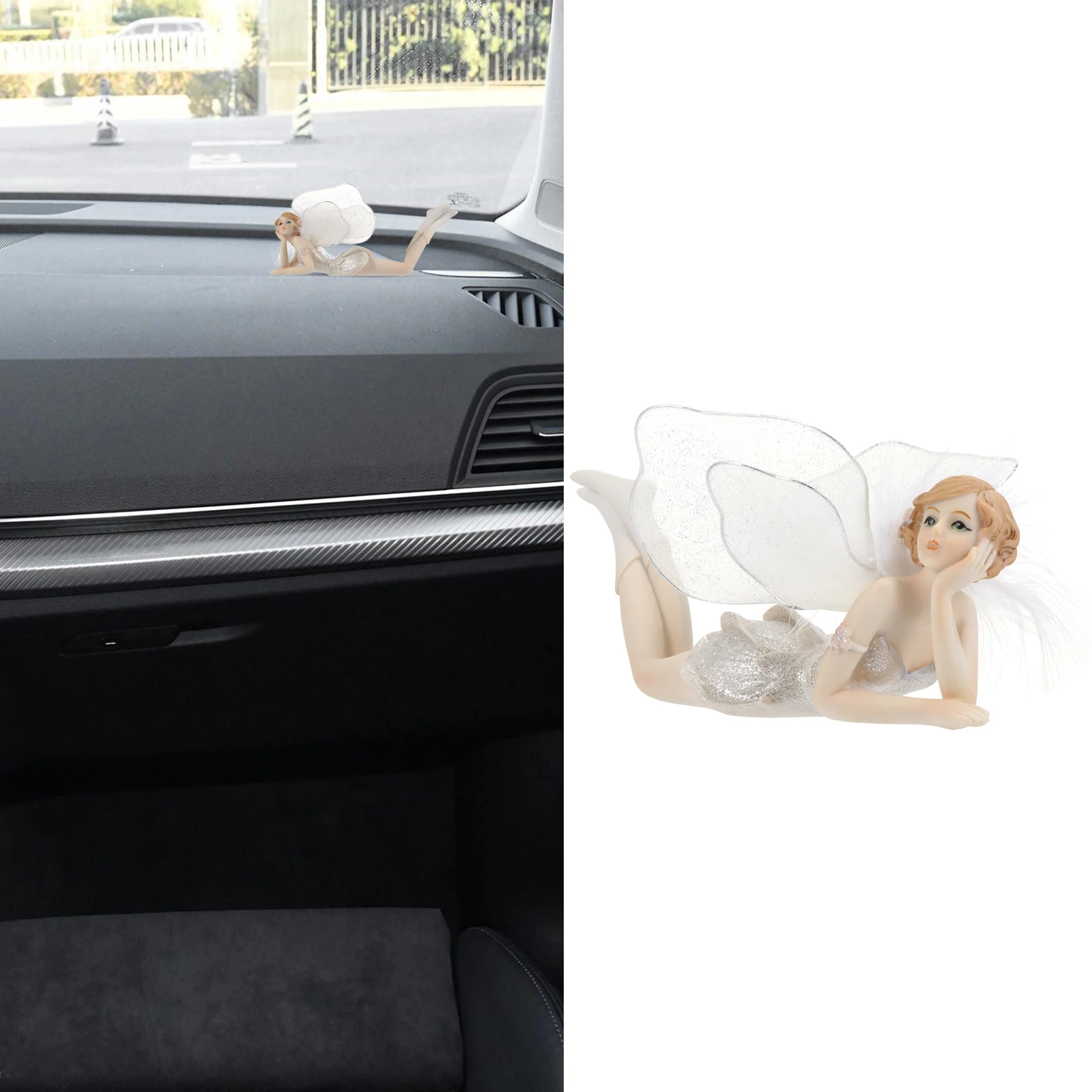 Flower Fairy Ornament Creative Resin Miniatures Car Dashboard Decoration Environmental Accessories Angel Gardening