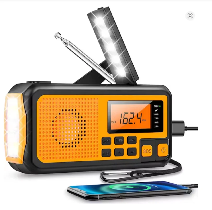 Emergency Solar Radio with Hand Crank Charging AM/FM SW Dynamo LED Torch Outdoor Disaster Blackout Survival Kit Gift