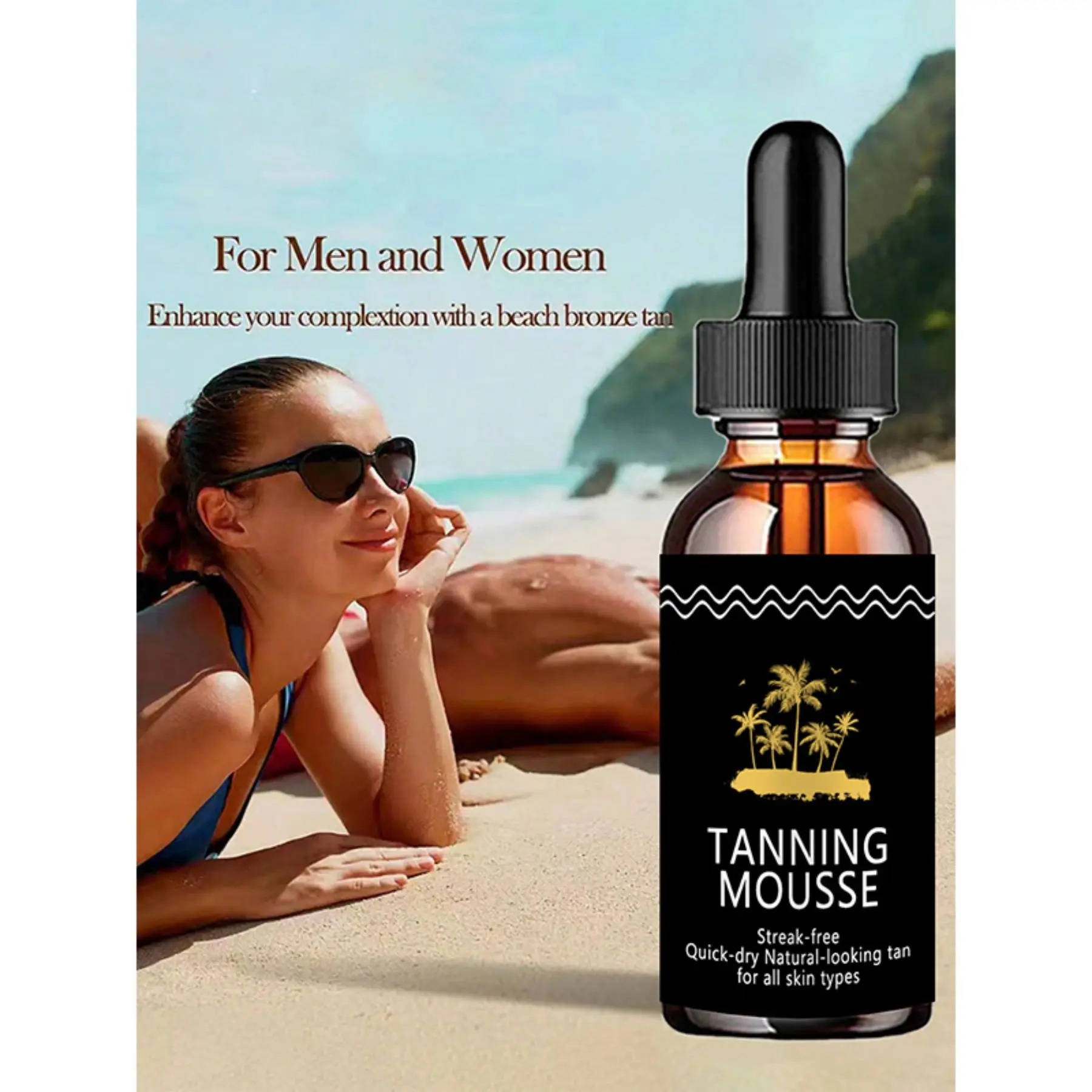 TANNING MOUSSE Streak-free Quick-dry Natural-looking tan for all skin types