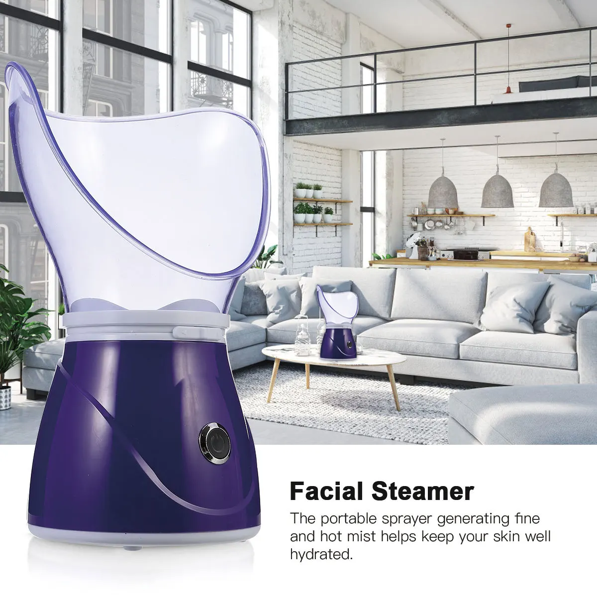 フェイシャルスチーマー ナノフェイススチーマー 毛穴の奥まで洗浄する保湿スキン加湿器 保湿フェイススパツール