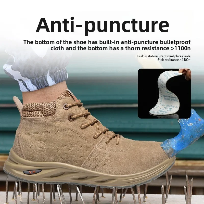 

DurableLabor Insurance Shoes Smash-proof Puncture-proof Lightweight Wear-resistant Non-slip No Metal Insulation Electrician Safe