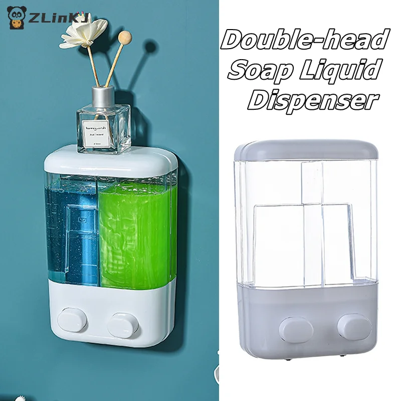 

Дозатор жидкого мыла для мытья рук в ванной комнате для кухни, настенное крепление без перфоратора, контейнер для шампуня и лосьона для душа