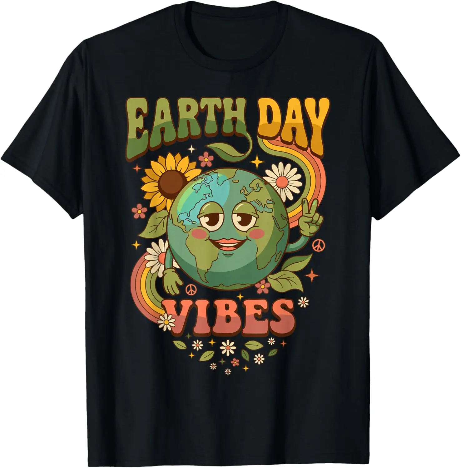 Funny Nature Environment Planet Women Men Earth Day T-Shirt 100% Cotton Trendy Y2K Short-Sleeve Tee – Soft, Quick-Drying, & Moisture-Wicking; Ideal for Sports or Casual Wear; Great Gift for Christmas or Halloween. Environmental.