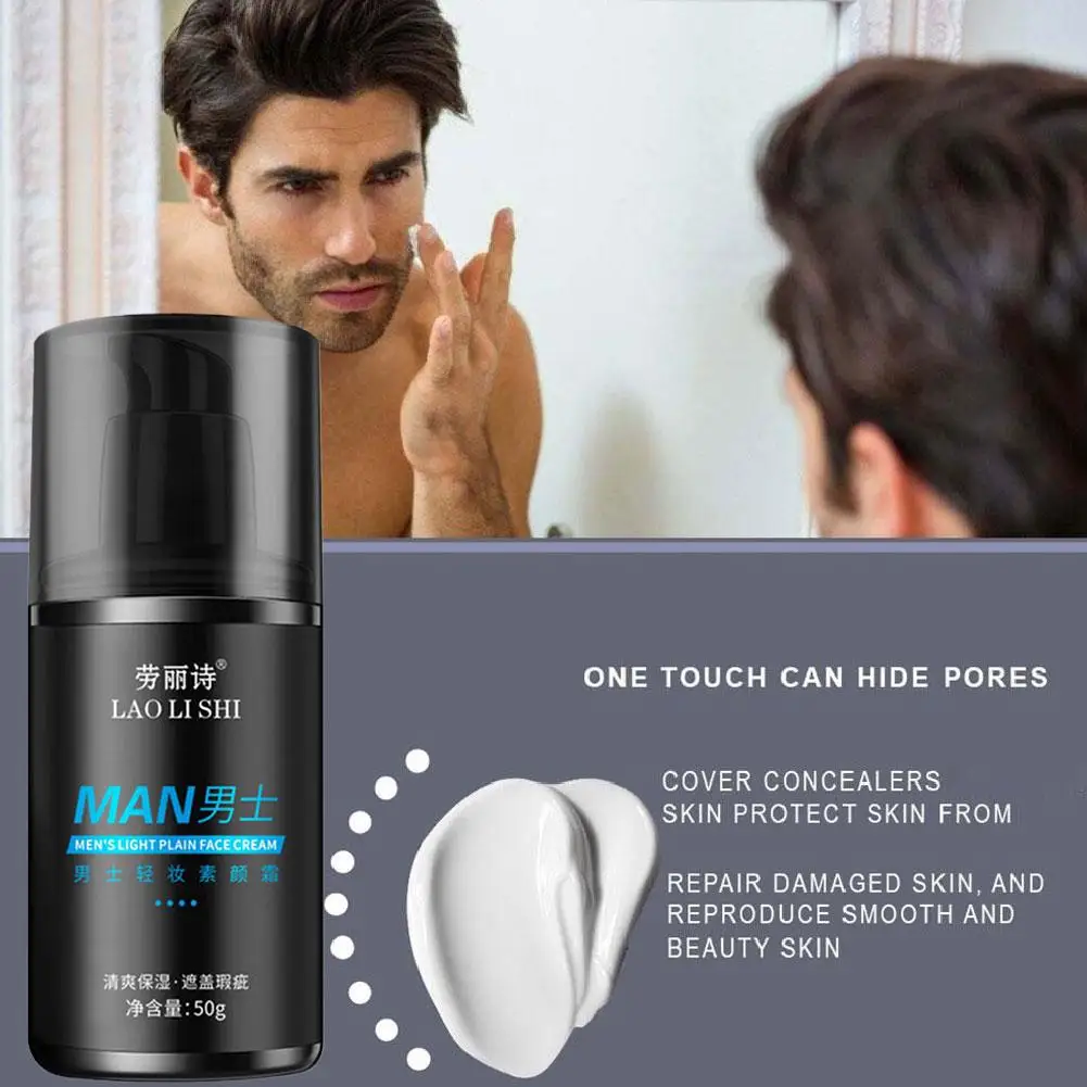 男性 BB クリームナチュラルホワイトニングリバイタライジング栄養クリームフェイスクリームコンシーラートーンレイジーアップブライトン 50 グラムファンデーション A4G5