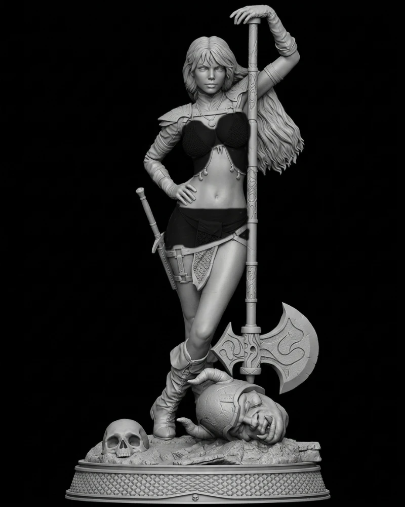 Kit de figurines en résine moulée sous pression, échelle 1/24, Diorama de femme écheueuse, non assemblé, non peint