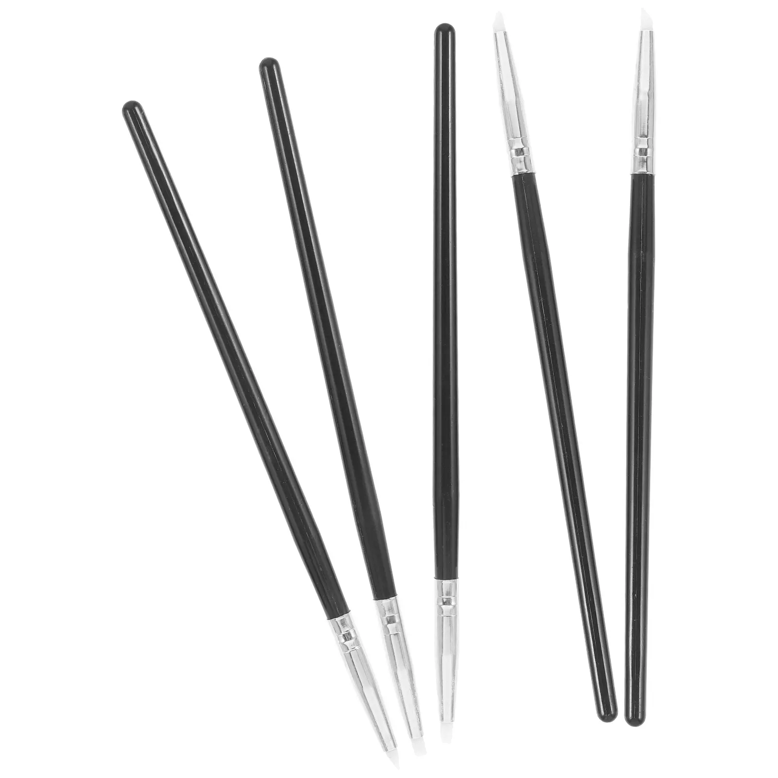 5 قطع من قلم نحت الأظافر، أدوات مانيكير، فرشاة نحت جل مجوفة