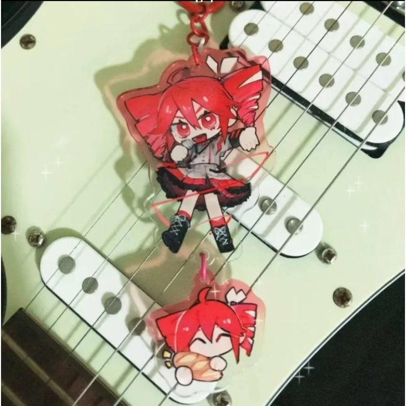 Anime Kasane Teto keychain Cute Cartoon  Acrylic Pendant Keychain Backpack Pendant Ornament image 3