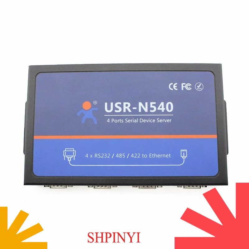 USR-N540 Serial Ethernet Converter Four Serial Port RS232 RS485 RS422 to Ethernet Converter