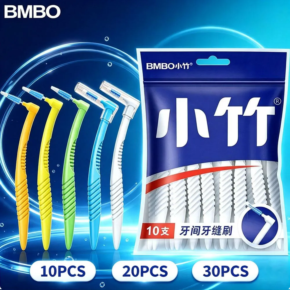 10/20pcs Interdental Brushes Soft Bristled Dental Picks for Plaque Removal Health Safe for Braces & Dental Devices 0.6mm-1.2mm