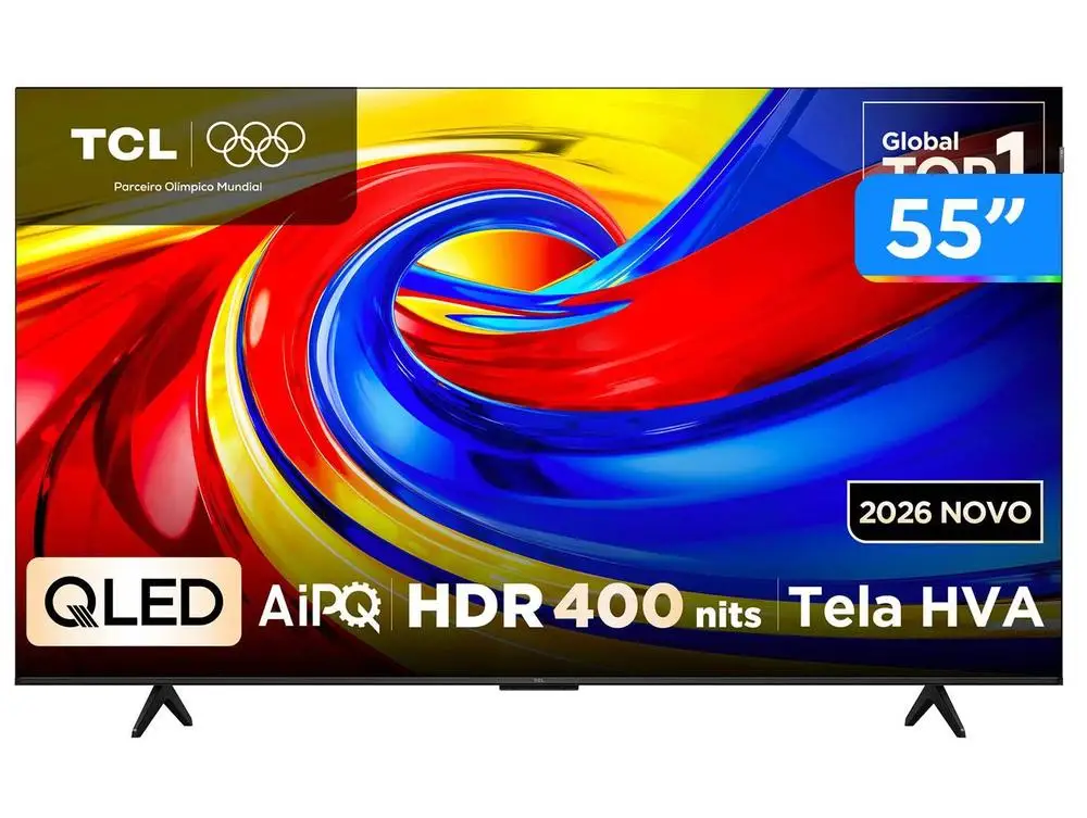 Smart TV 55" TCL 4K UHD QLED 55P7L Google TV 2026