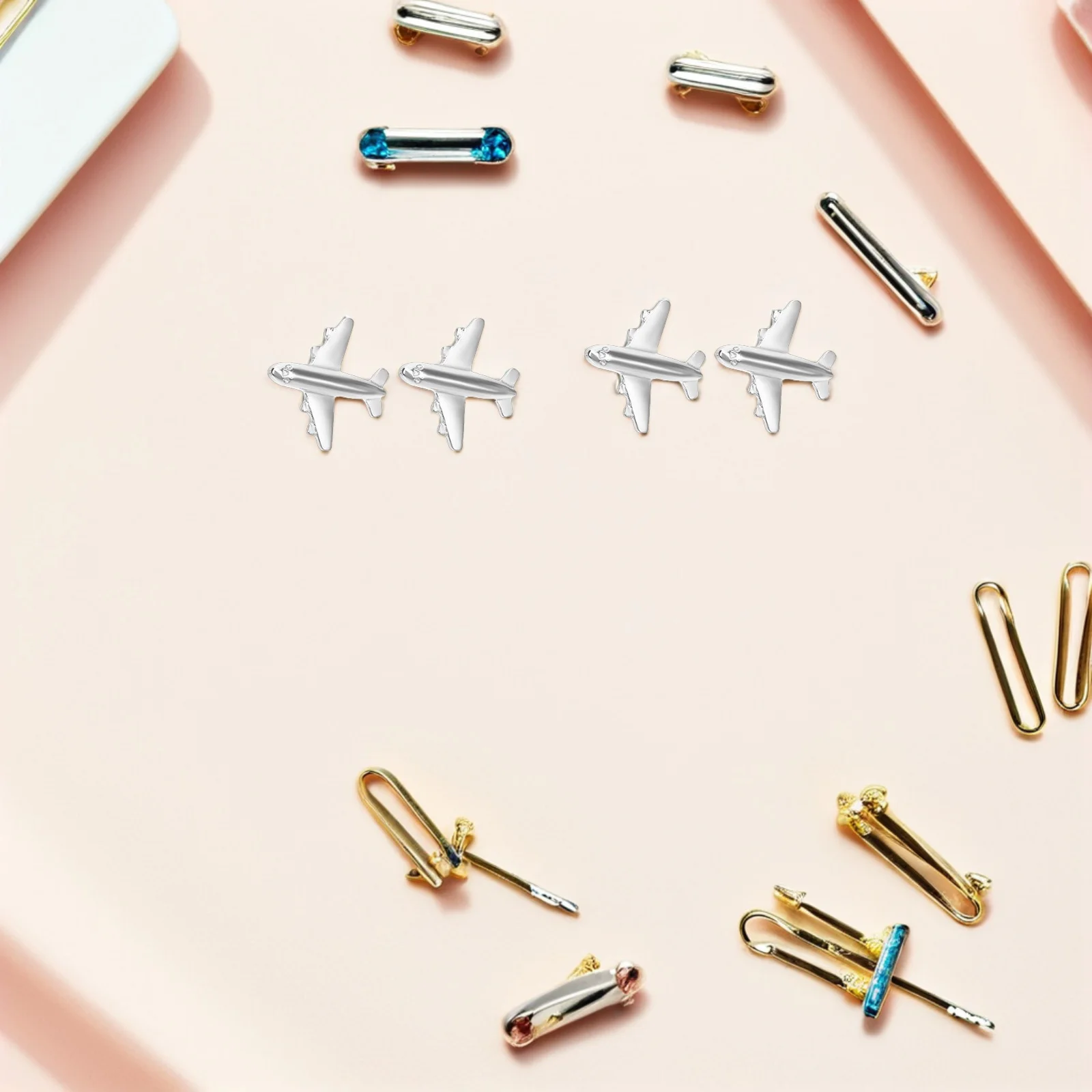 

60Pcs Creative Airplane Pushpins Metal Decorative Thumbtacks for Cork Board Home Office School Wall Photos Map Thumb Tacks