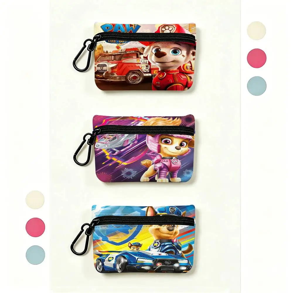 Hot Dogs P-Paws P-PatrolS Oxford Fabric Mini Coin Wallet Smooth Zipper Hanging Design Multi-use Small Storage Bag For Travel