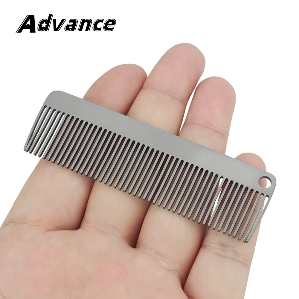 Portable Comb Titanium Alloy Combs Keychain Accessories Outdoor Small Tool