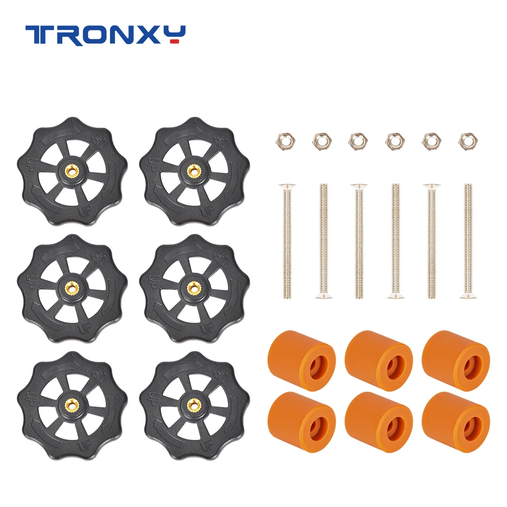 NEW Tronxy Hand Twist Leveling Nuts High Temperature Silicone Solid Spacer Hot Bed Leveling Column 3D Printer Parts