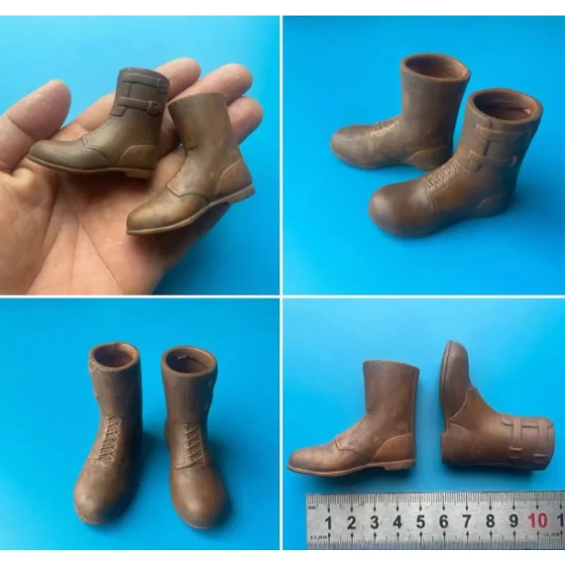 Soldatenzubehör im Maßstab 1:6, trendige moderne Militärkampfstiefel aus dem Zweiten Weltkrieg, hohle Kunststoffschuhe, Modellspielzeug für 12-Zoll-Actionfiguren