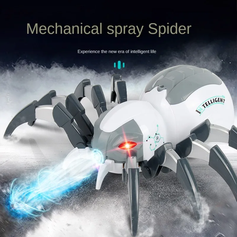 Remote Control Spider Toy Bee Octopus Electric Spray Music Light Animal Simulation Trick Toy Boy Gift