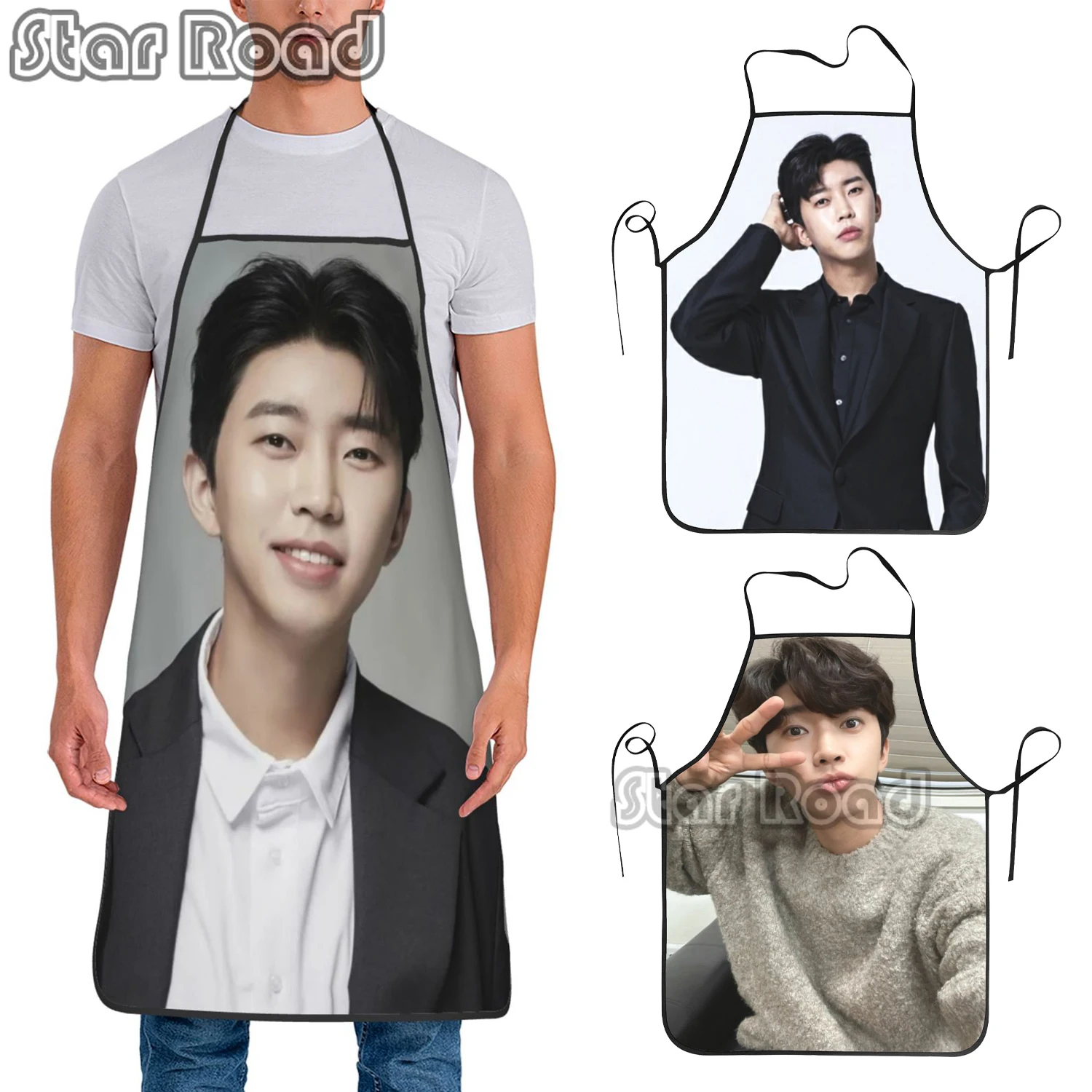 South Korean Star Lim Young Woong 02 Apron Grill Kitchen Chef Apron Professional for BBQ, Baking, Cooking for Men Women Size