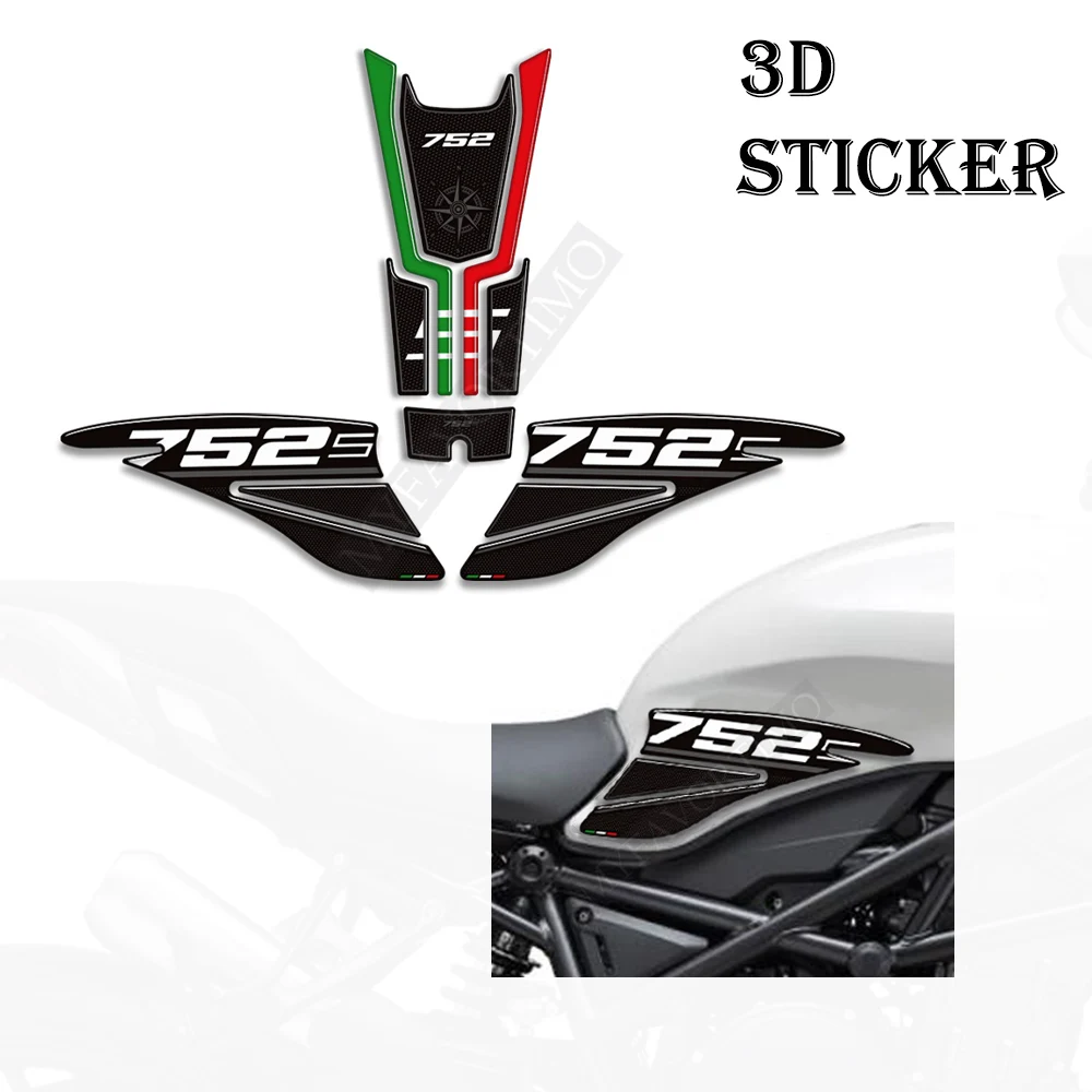 Motocicleta 3D Protector Tank Pad, Side Fuel, Kit de óleo, adesivos no joelho, kit de decalques para Benelli, 752 S, 2018, 2019, 2020, 2021, 2024