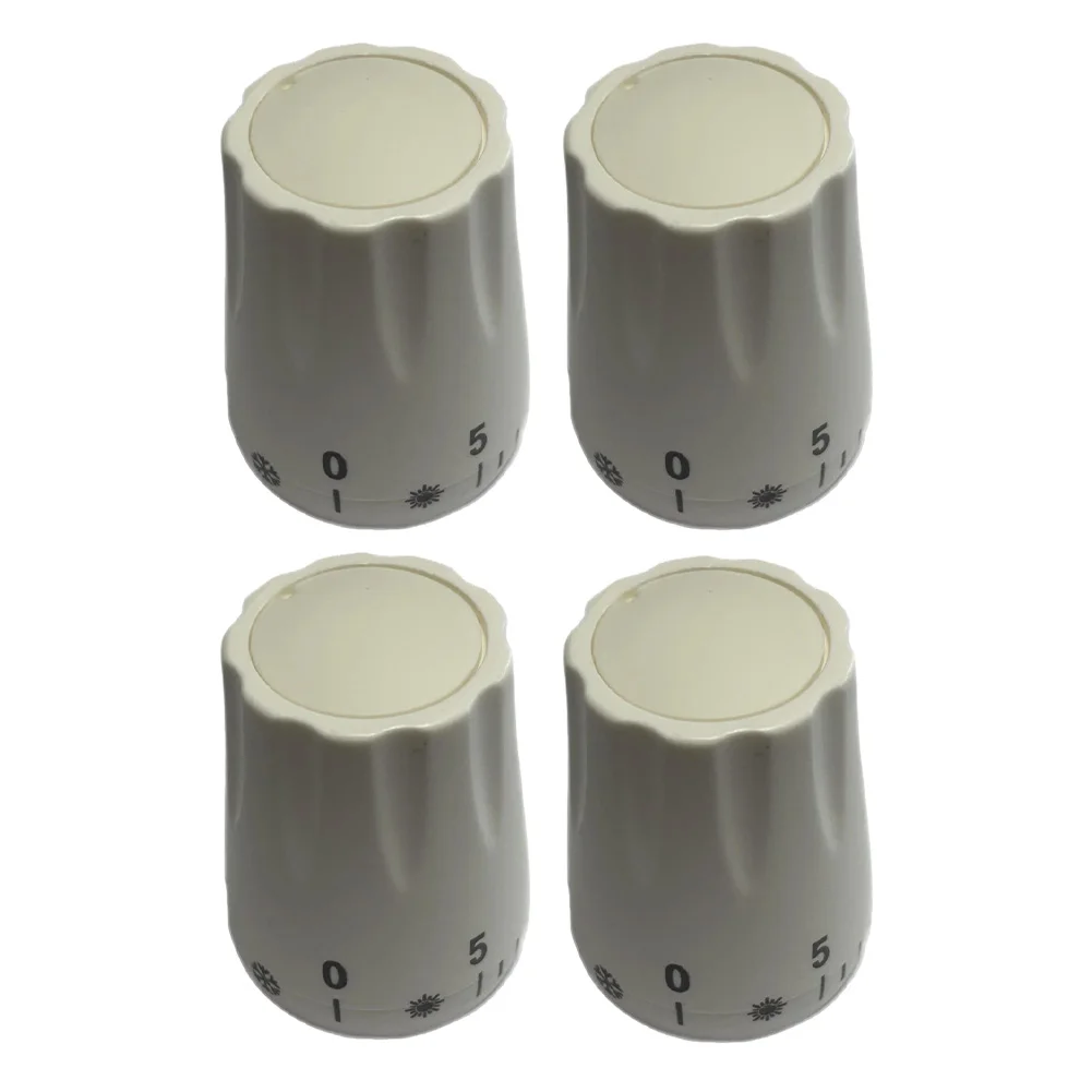 4PCS Thermostatic Valve Rotary Handwheel Set for Underfloor Heating Manifold Suitable for Radiator Heating Applications