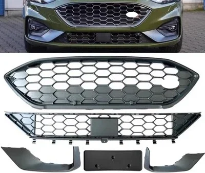 Grill Mask Grid Radiator Grille Assembly For Ford Focus 2019 2020 2021 modified Strip Fog Lamp Frame Auto Accessories